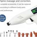 Electric Chiropractic Massager 400N, 4 Levels Force Spine Correction Massage, 10pcs Multifuction Heads for Adjusting Chiropractic, Soothing Bones, Massage Acupuncture Points