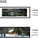 upsimples 12x36 Picture Frame, Display Pictures 10x30 with Mat or 12 x 36 Without, Wall Hanging Long Frames, Black, 1 Pack