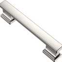 Alzassbg 10 Pack Brushed Satin Nickel Cabinet Pulls, 3-3/4 Inch (96mm) Hole Centers Kitchen Cabinet Handles for Cabinets and Drawers AL3061SN