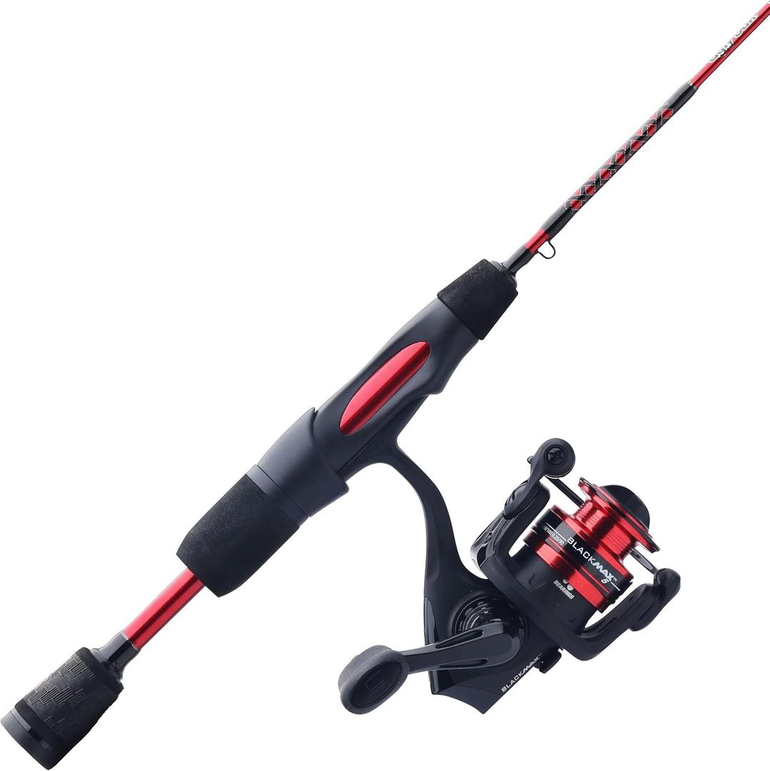 Ugly Stik 28" Carbon Ice Spinning Rod and Reel Combo, 5 Size Reel, 1 Piece Fishing Rod, Medium Light Rod Power, 2-6 lb Line Rating
