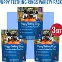N-Bone Puppy Teething Rings Pumpkin Flavor 6 Count Bag Multi Pack, Total 3 Bags, 21.6-oz (18 Rings) (EXP 10/06/27)