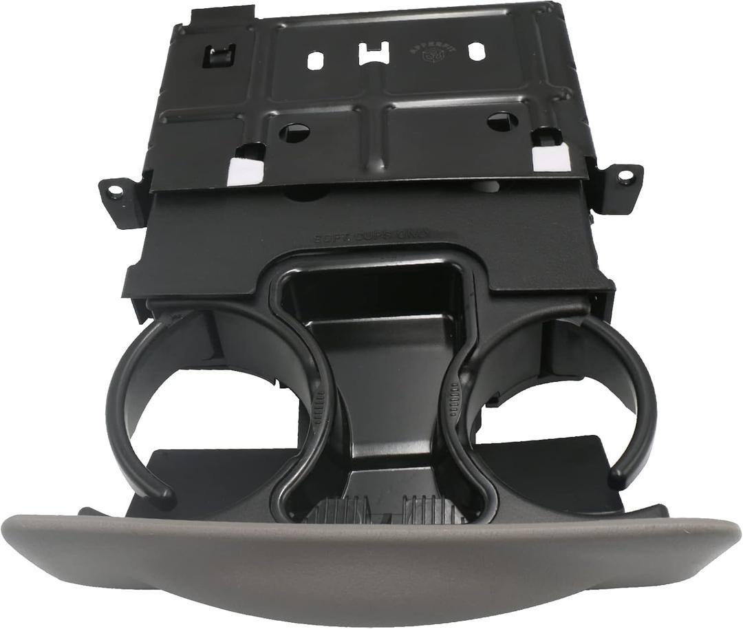 in Dash Cup Holder Insert w/Ashtray Gray Compatible with Ford F250 F350 F450 F550 Super Duty Truck Excursion 1999-2004 Front Dashboard Pull Out Cupholder YC3Z-2513560-CAD