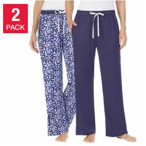 DKNY Pajama Brushed Jersey Pant with Pockets , 2 Pack, S