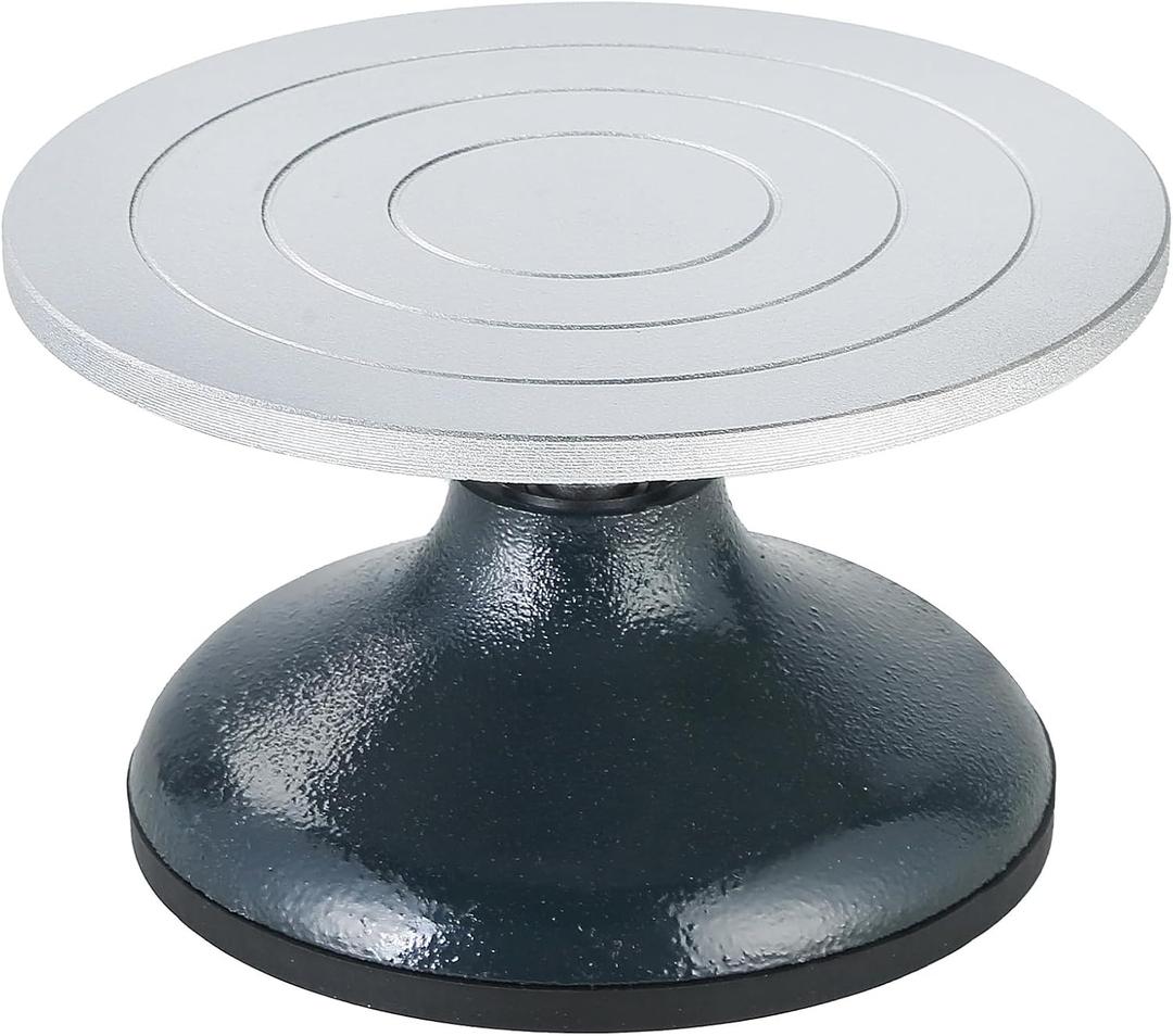 MAOPINER 7 inch Diameter Sculpting Wheel | Heavy Duty Turntable Pottery Sculpting Wheel | All Cast Iron Metal Construction Joint with Ball Bearings (7 inch)