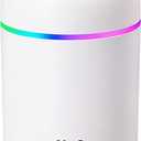 300ml USB Cool Mist Small Humidifier with Colorful Lights,Portable Mini Humidifier, Perfect for Bedroom, Office, Plants, travel & Car, White
