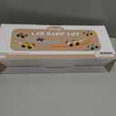 Joyreal Montessori Toddler Toys for 1 2 3 Year Old - 7 Level Wooden Car Ramp Racer Toys with 8 Mini Cars & 2 Garages - Christmas Birthday Gifts for 2 Year Old Boys and Girls