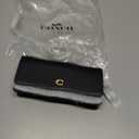 Coach Women's Evie Long Chain Accessory-Travel Wallet Black, " (L) x 4" (H) x 1 3/4" (W)
