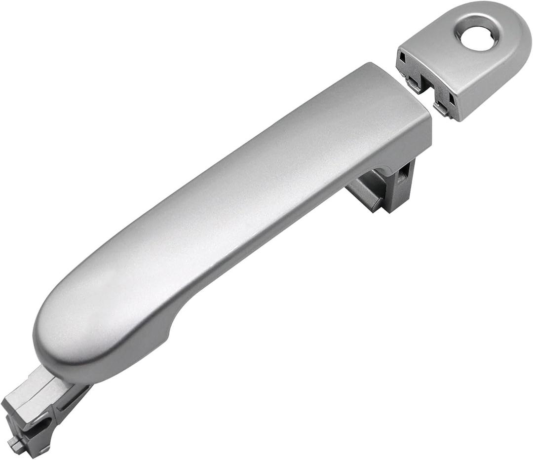 Door Handle with Keyhole Front Left Driver Side Exterior Door Handle Fit for Nissan Versa 2007-2011 for Nissan Tiida 2007-2012 Replace#82641EL12A N1310130(Silvery)