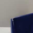 iDesign Small Plastic Bathroom Trash Can, Slim Rectangle Garbage Bin for Bedroom, Office, Dorm, Navy Blue