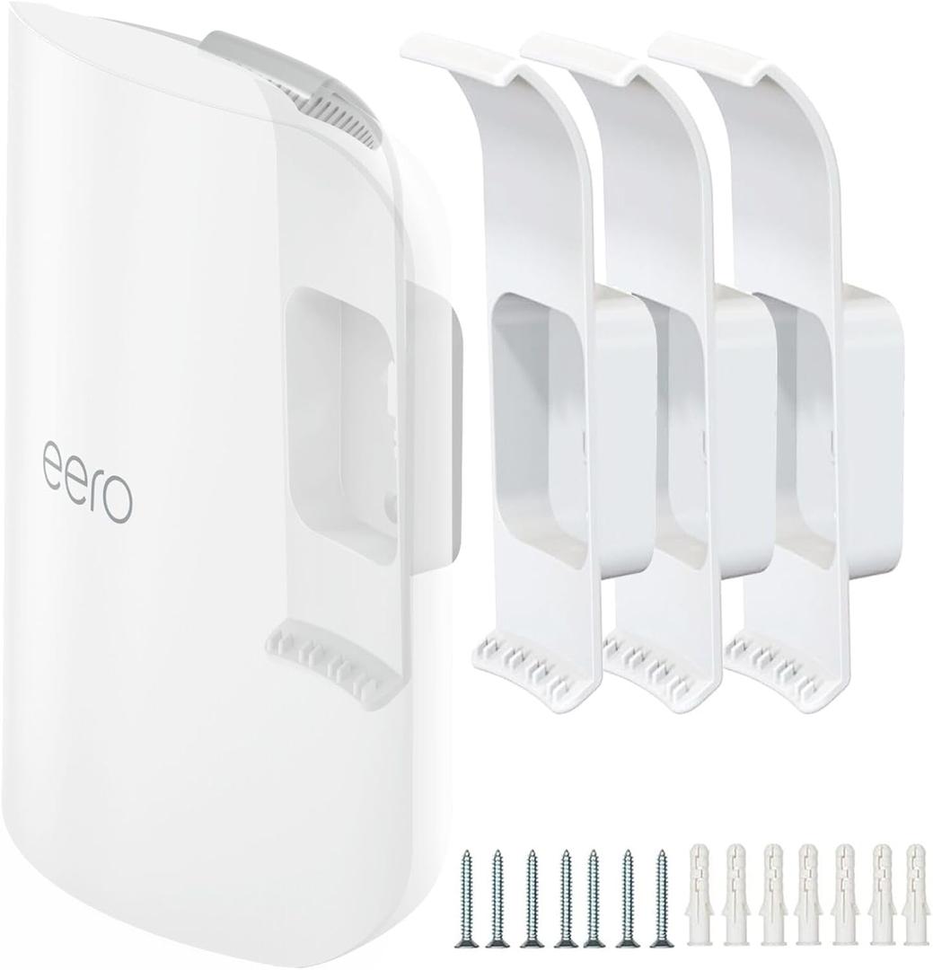 Mamerry Wall Mount Bracket for eero Pro 7 Router - Space-Saving Tri-Band Wi-Fi 7 Mesh System Accessory, Easy Installation Compatible with eero Pro 7 (3 Pack)