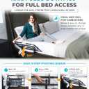 Stander Wonder Pivot Bed Rail, Adjustable Safety Assist Railing with Swing Down Guardrail for Elderly Adults, Fits Mattresses 8 to 12 Inches Thick, ASTM Safety Approved Bedrail, Black