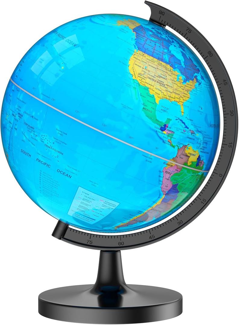 Voxelure 13" Globe for Children & Adults, Interactive World Globe for Kids with HD Waterproof & Writable Surface, Educational STEM Learning Toy, Classroom Teaching Gift