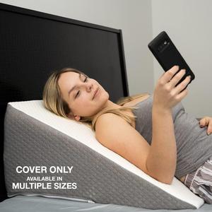 Klbs Wedge Pillow Cover | Chic Jacquard Cover Bed Wedge Pillow Case | Wedge Pillow Case Cover ONLY, Fits Most 12 Inch Wedge Pillows, Additional Multiple Size Options (25" x 25X 12")