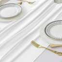 2 Pack 10 Ft Chiffon Table Runner White Gauze Long Table Runners 27x120 Inches Sheer Tulle Table Runner for Rustic Wedding Reception Bridal Shower Decorations Birthday Party