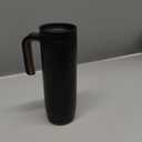Ello Magnet 18oz Vacuum Insulated Stainless Steel Travel Mug with Side Handle and Leak-Proof Slider Lid and Built-in Coaster, Keeps Hot for 5 Hours, Perfect for Coffee or Tea, BPA-Free, Holiday Gift (Matte Black)
