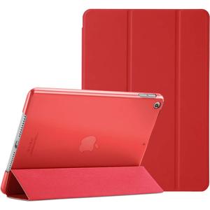 ProCase for iPad 9th/ 8th/ 7th Generation Case 10.2 Inch (2021/2020/2019 Release), 10.2 iPad Case 9th/ 8th/ 7th Gen Cover, Slim Smart Cover with Translucent Hard Shell Back -Red