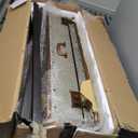 Deco 79 Metal Side End Accent Table End Table with Suitcase Style Top, Side Table 32" x 16" x 32", Gray