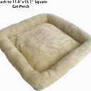 SHENGOCASE Cat Tree Tower Accessories Replacement Parts Top Cushion Bed Cover for Cat Perch with Elastic Band (11.8" x 15.7", Beige)