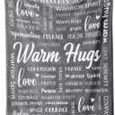 Afterprints Warm Hugs Healing Blanket - Get Well Soon Gifts for Women Men, Cancer Care, Chemo, After Surgery, Thinking of You Gifts, Soft Throw Blanket 50"x60" (Grey)