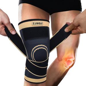 Copper Knee Braces, knee Support for women and men with Removable Adjustable Straps, Premium Knee Compression Sleeve and Knee Brace for Arthritis Pain, Running, Cross Training (Copper Knee BracesXXL)