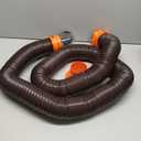 Camco RhinoFLEX 15-Ft RV Sewer Hose Kit - Features Clear Elbow Fitting w/Removable 4-in-1 Adapter - Connects to 3 Slip or 3/3.5/4 NPT Threaded Sewer Connection (39770)