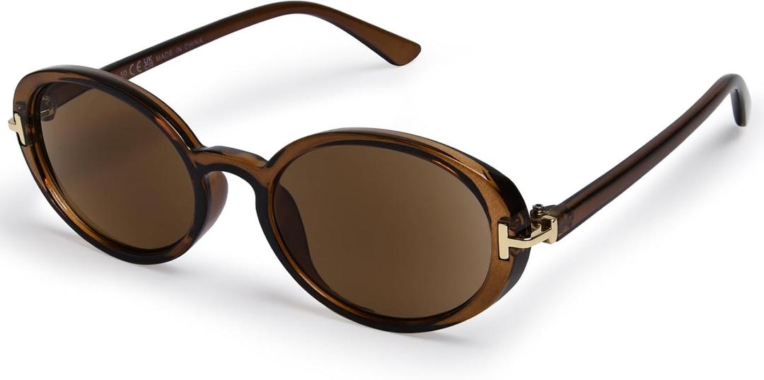OPTOFENDY Reading Sunglasses for Women Classic Full Lens Sun Readers UV400 Outdoor Sunglasses (Brown)