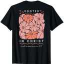 Colossians 2:7 Roots in Christ Scripture Christian Vintage T-Shirt Large 