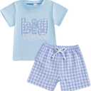 Big Sister Little Brother Outfit Newborn Short Sleeve TShirt Shorts Toddler Summer Clothes Sibling Matching Outfits 3-4 Y