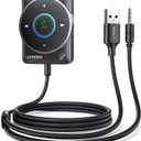 UGREEN Bluetooth 5.4 Aux Car Adapter, [Enhanced Connection & Noise Cancellation], Bluetooth Aux Receiver with Nylon Braided Cable, Plug & Play for Car Music/Hands-Free Calls/Stereo Audio