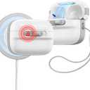 ESR for AirPods Pro Case (2023/2022/2019, 2nd/1st Gen), Compatible with Airpods Pro 2 (USB-C/Lightning Cable), MagSafe Ready, Magnetic Lid Lock, Full Drop Protection Cover with Lanyard, White