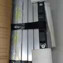 Grefinity 10.5 FT Aluminum Telescoping Ladder, One Button Retraction Extension Ladder, 375 lbs Load Capacity with Non-Slip Wide Feet, Compact Portable for Indoor Outdoor Use, RV, Attic and Roof Use