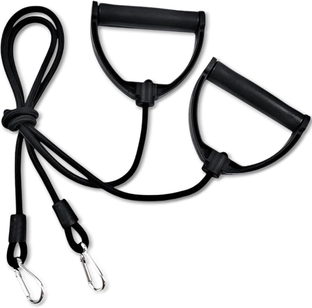 1 Pair Stepper Resistance Bands with Clips, Pedal Resistance Band with Handle, Fitness Pull Rope for Workout Strength Training at Home