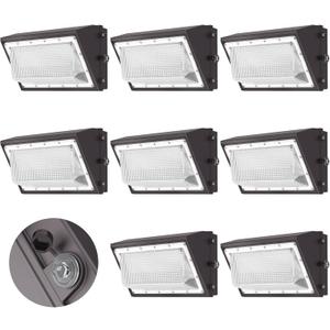 AIKVSXER 67Pack 160W LED Wall Pack Light with Dusk to Dawn Photocell, 25,600LM 6000K Wall Pack LED Exterior Light, IP65 Outside Lighting [Eqv. 1000W HPS/HID] for Parking Lot, Yard AC120-277V