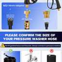 Saker Short Pressure Washer Gun with Foam Cannon, M22-14 to M22-15 and M22-14 to 3/8 Inch Brass Adapter Connector, with 5 Pressure Washer Nozzles
