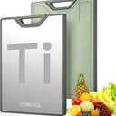 Titanium Cutting Board for Kitchen, Extra-Thick Double Sided Non-Toxic, Titanium & Wheat Straw PP, Food-Grade Chopping Board, Easy to Clean, Large 16"x11"