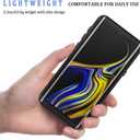 Lanhiem Galaxy Note 9 Phone Case, IP68 Waterproof Dustproof Shockproof Case with Built-in Screen Protector, Full Body Sealed Underwater Protective Clear Cover for Samsung Galaxy Note 9 (Black/Gray)