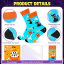 Shihanee 10 Pairs Halloween Socks Bulk Women Men Novelty Socks Spooky Pumpkins Ghosts Bats Cat Print Pattern Funny Crew Cotton Sock Halloween Gifts for Adult Teenager Cosplay Party Favors Supplies