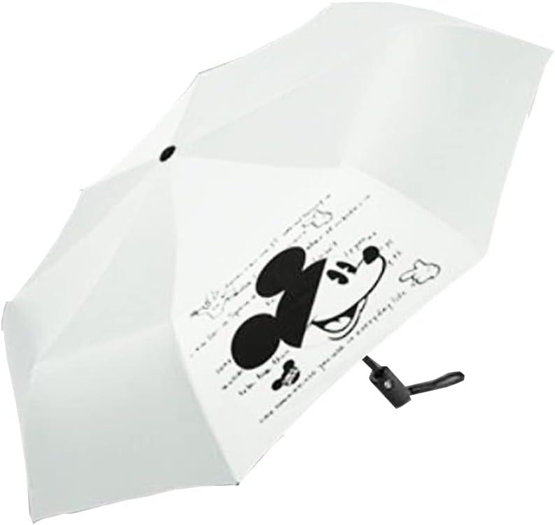 Finex Mickey Travel Compact Auto Folding Golf Umbrella with Auto Open Close One Button Handle & Wrist Strap