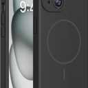 Miracase Magnetic for iPhone 15 Case, [Soft Anti-Scratch Microfiber Lining], Compatible with MagSafe, Liquid Silicone Case Shockproof Drop Protection Phone Case for 15, Black Magnetic