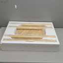 Yvhexor Solid Wood Round End Table with Rattan Shelf, 2-Tier Side Table for Living Room, Farmhouse Boho Accent Furniture, Easy Assembly, Natural Wood