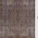 Kuden 9x12 Large Area Rug, Machine Washable Area Rug with Non-Slip Backing, Vintage Style, Soft, Easy Clean, Low Pile Rug for Living Room, Bedroom, Dining Room, 9' x 12' Rectangular