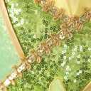 TYHTYM Deluxe Princess Costumes Little Girls Dress Kids Fancy Gown Cosplay Halloween Party 2-11T (6-7 T, Green)