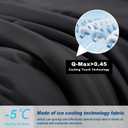 Cooling Comforter King Size, Double-Sided Cold Tech Fabric Quilted Bed Comforters Cooling Blanket for Hot Sleepers, Breathable Lightweight Summer Bedding, All-Season Ice Blanket, Black