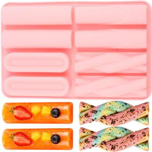 8 Cavity Thin Long Bar Silicone Candy Molds