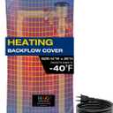 H&G Lifestyles Heated Backflow Cover for Winter,Sprinkler Covers with Heating Pads, Water Pipe Insulation -40F,Waterproof Winterrpoof Sunprotection Oxford Cloth Fabric 14" W x 26" H