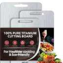 Titanium Cutting Board Set of 3, 100% Pure Titanium Cutting Boards for Kitchen, Non-Toxic, Double-Sided Chopping Boards for Raw & Cooked Food, Handles Included, Dishwasher Safe(M+L+XL), 16"L x 10"W