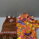 Morph Long Hippie Costume For Women, 70s Hippie Dresses, Retro 60s Style Outfit, Vintage Festival Wear, Small