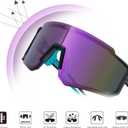 Cycling Glasses, UV400 Protection Sports Sunglasses Eyewear Baseball Running Fishing for Men Women Youth (Peacock Green)