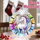 Christmas Ornaments: Stained Glass Ornament, Christmas Tree Ornament, Hanging Ornaments for Home Decor & Xmas Tree Decorations  Exquisite Holiday Decor, Gifts & Holiday Present - Unicorn