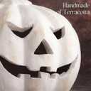 Fall Decorations for Home - White Handmade Terracotta Jack O' Lantern